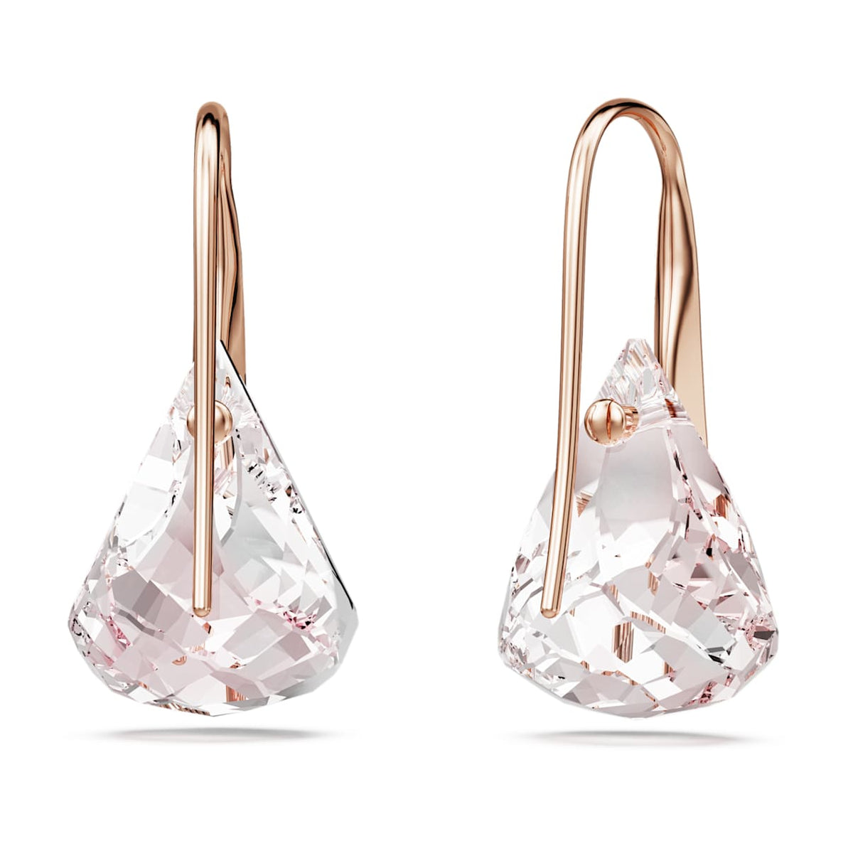 Aretes color oro rosa y rosado
