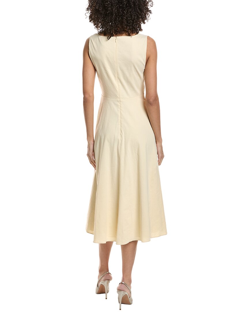 Vestido de mezcla de lino midi