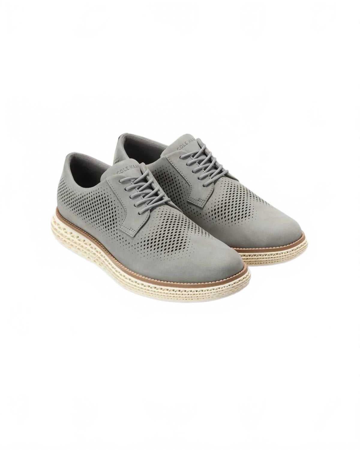 Zapatos de cordones de hombre color gris y marfil