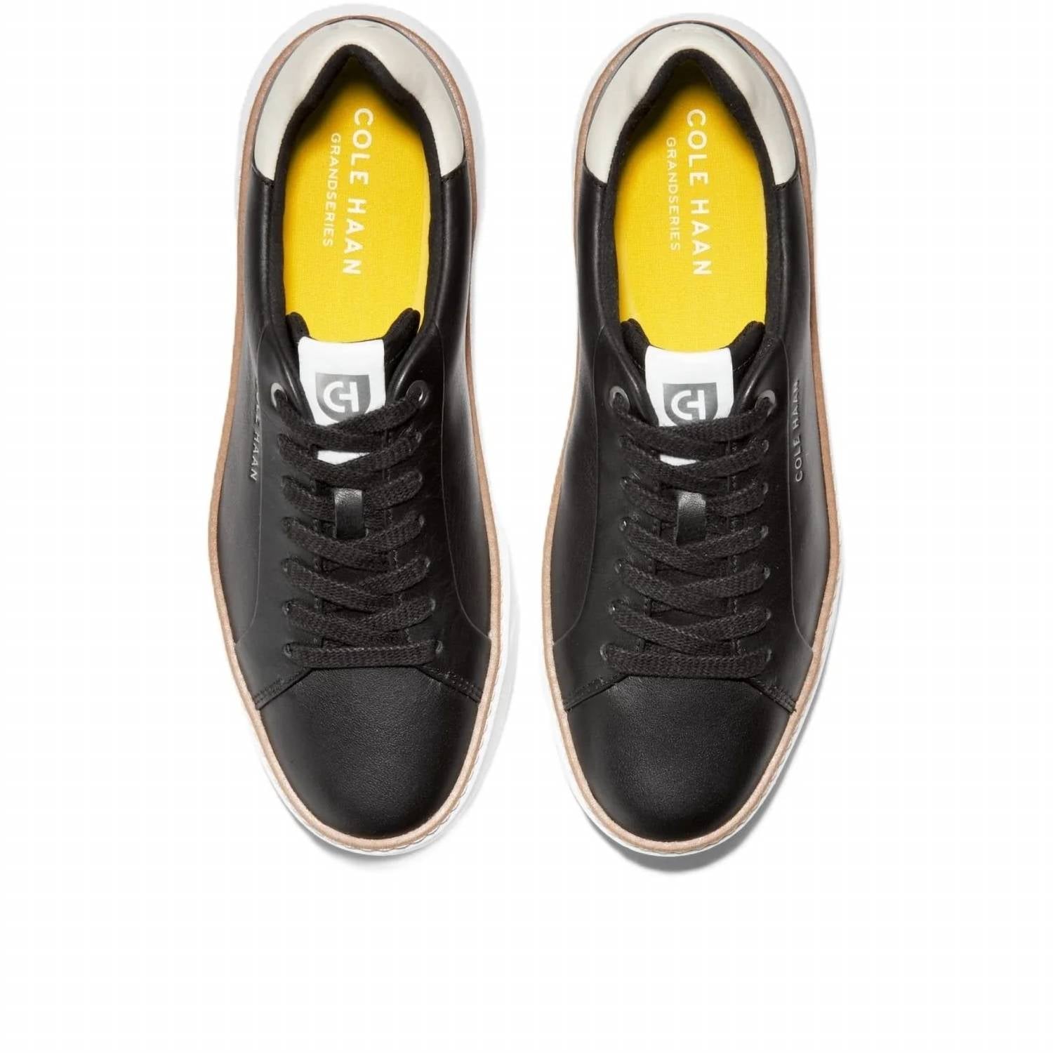 Tenis de mujer color negro y blanco y amarillo