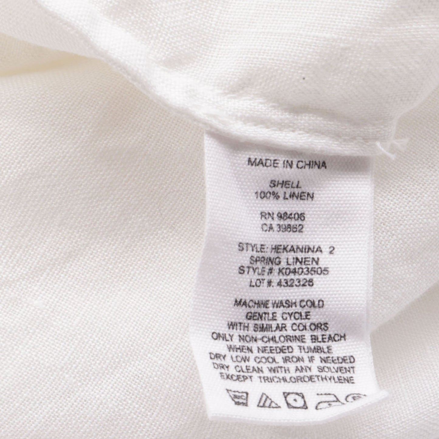 Camisa de lino de manga corta color blanco