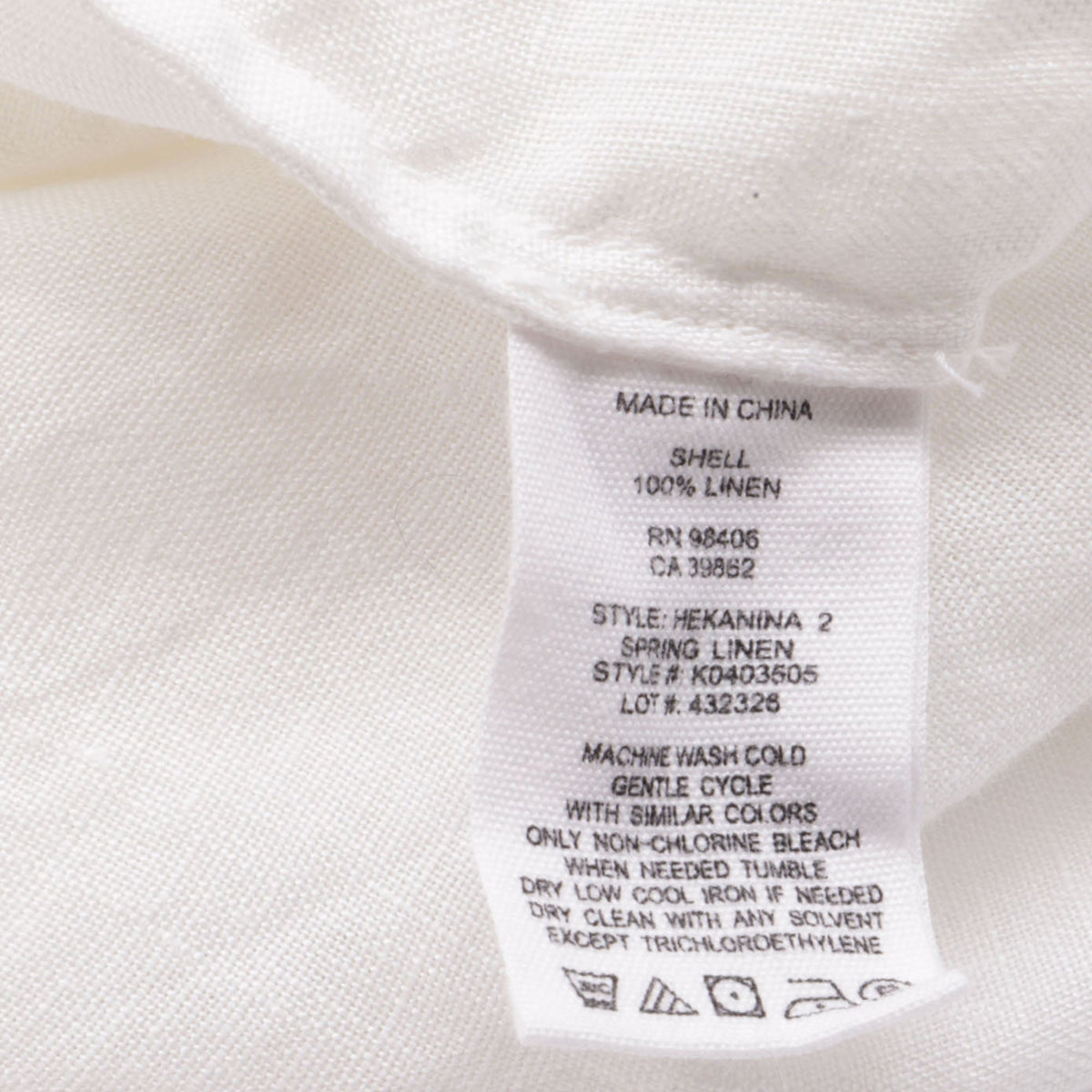 Camisa de lino de manga corta color blanco