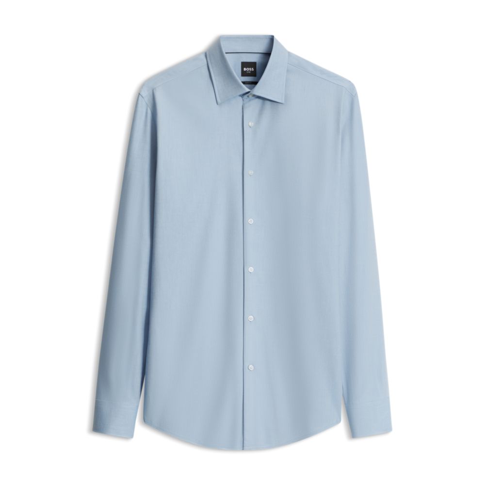 Camisa de mezcla de algodón de corte ajustado