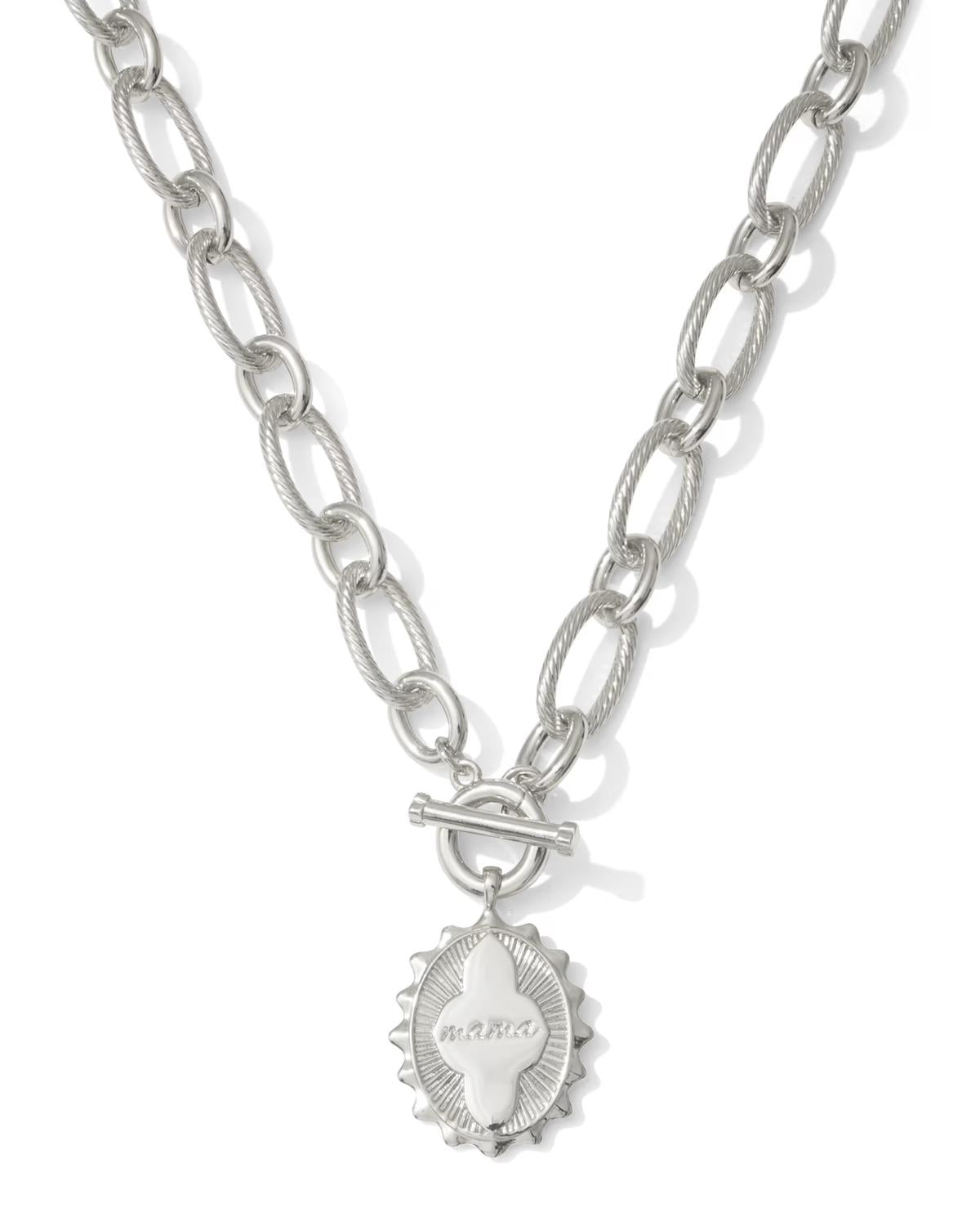 Collar de mujer color plateado