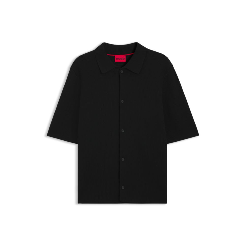 Camisa con tejido acanalado