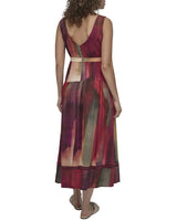 DKNY Vestido Cinturado Cuello en V