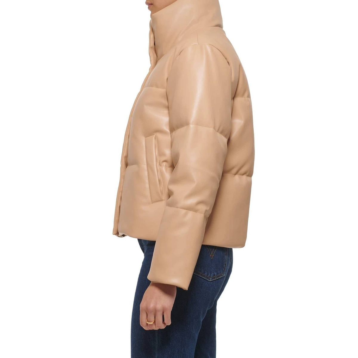 Chaqueta de efecto cuero