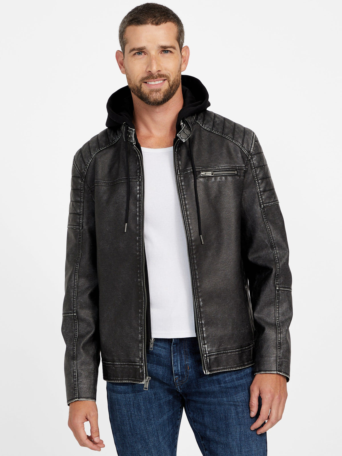 Chaqueta de efecto cuero