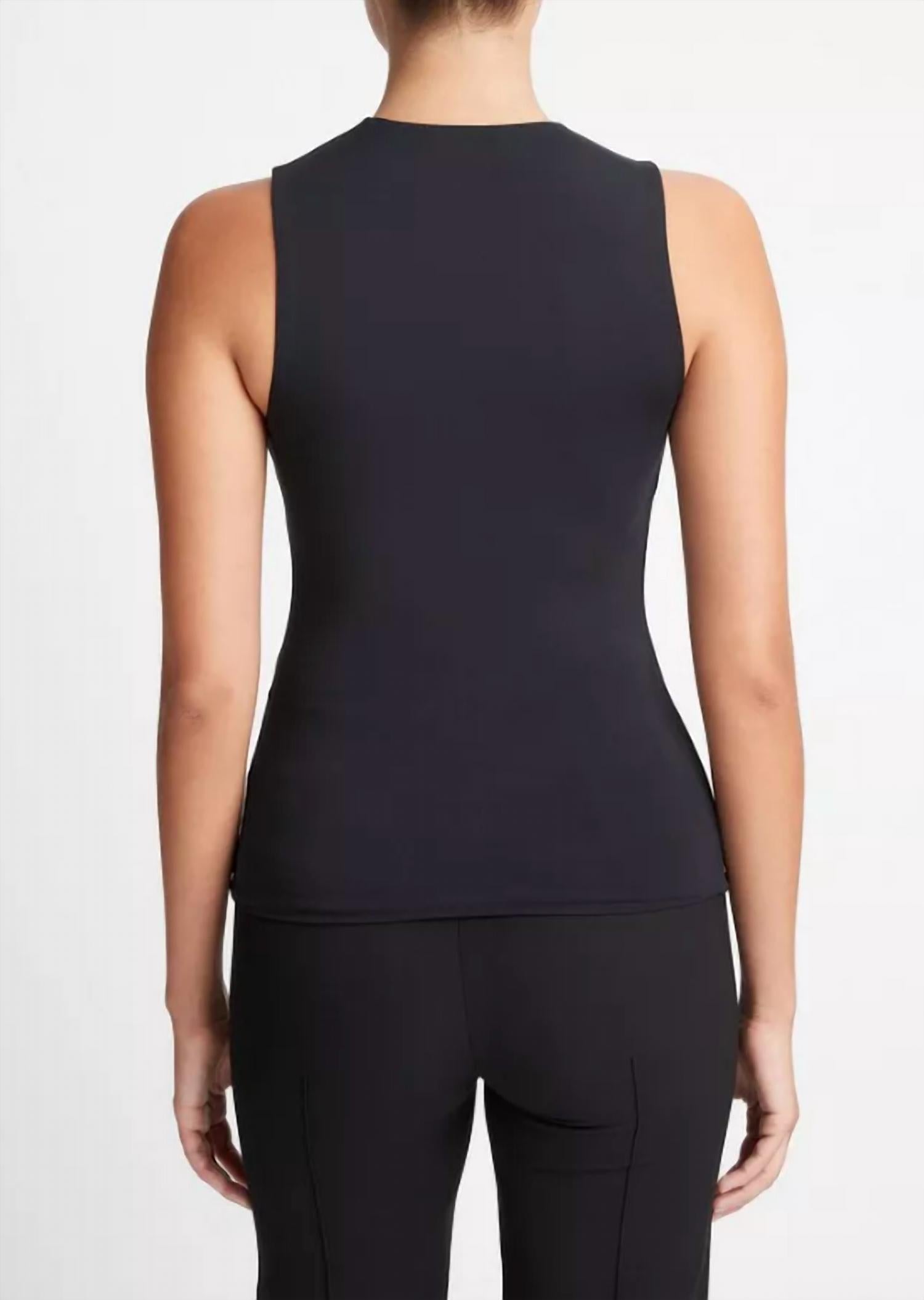 Camiseta sin mangas color negro