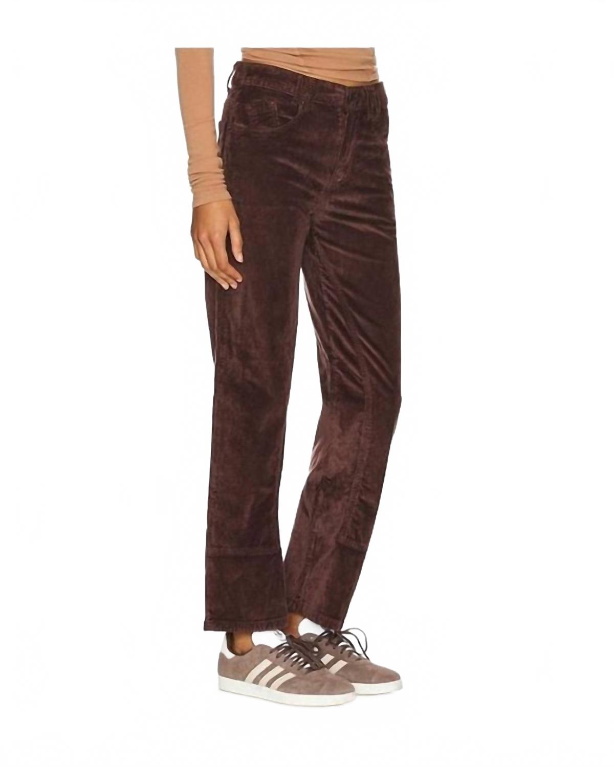 Pantalón de corte recto color café