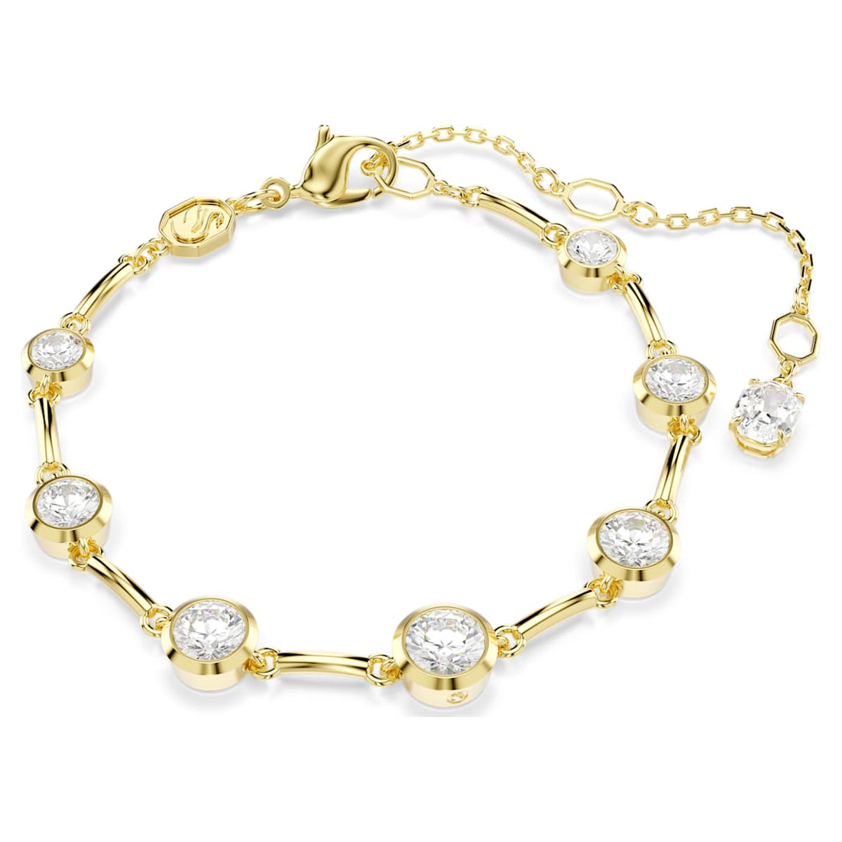 Pulsera color blanco y dorado