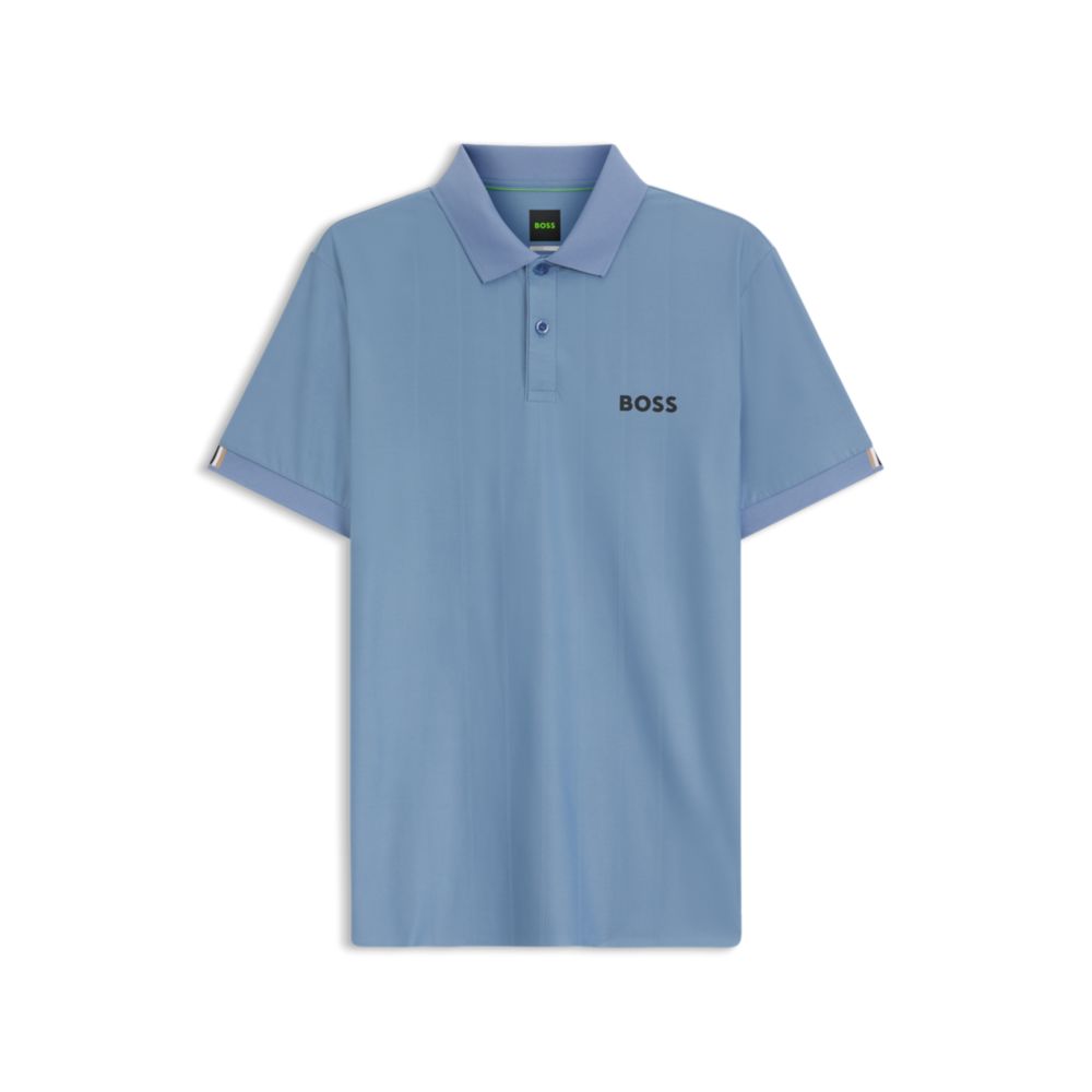 Polo de corte ajustado a rayas