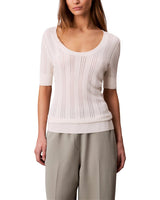 Calvin Klein Top Pointelle Tejido Fino