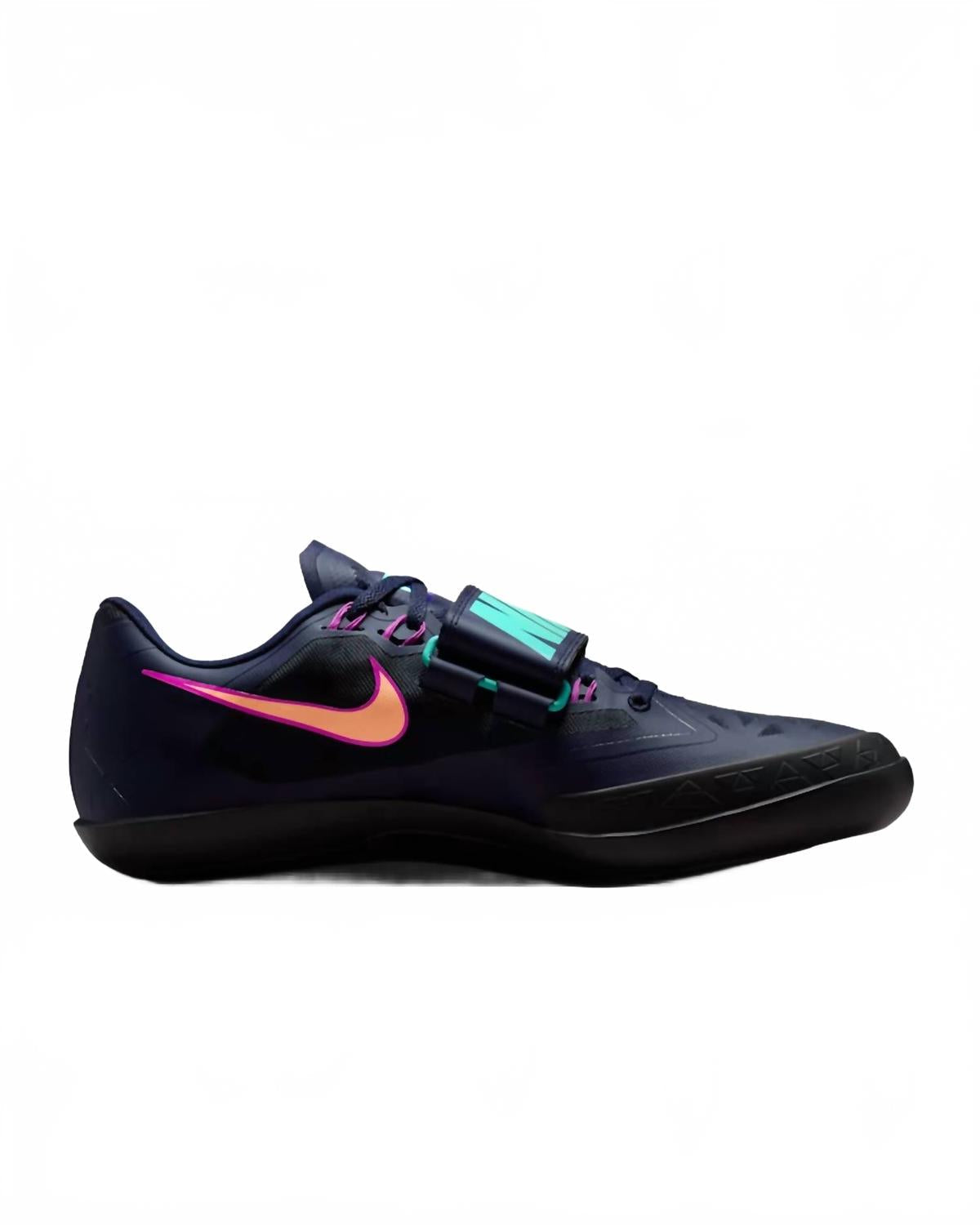 Zapatos unisex color naranja y violeta y turquesa