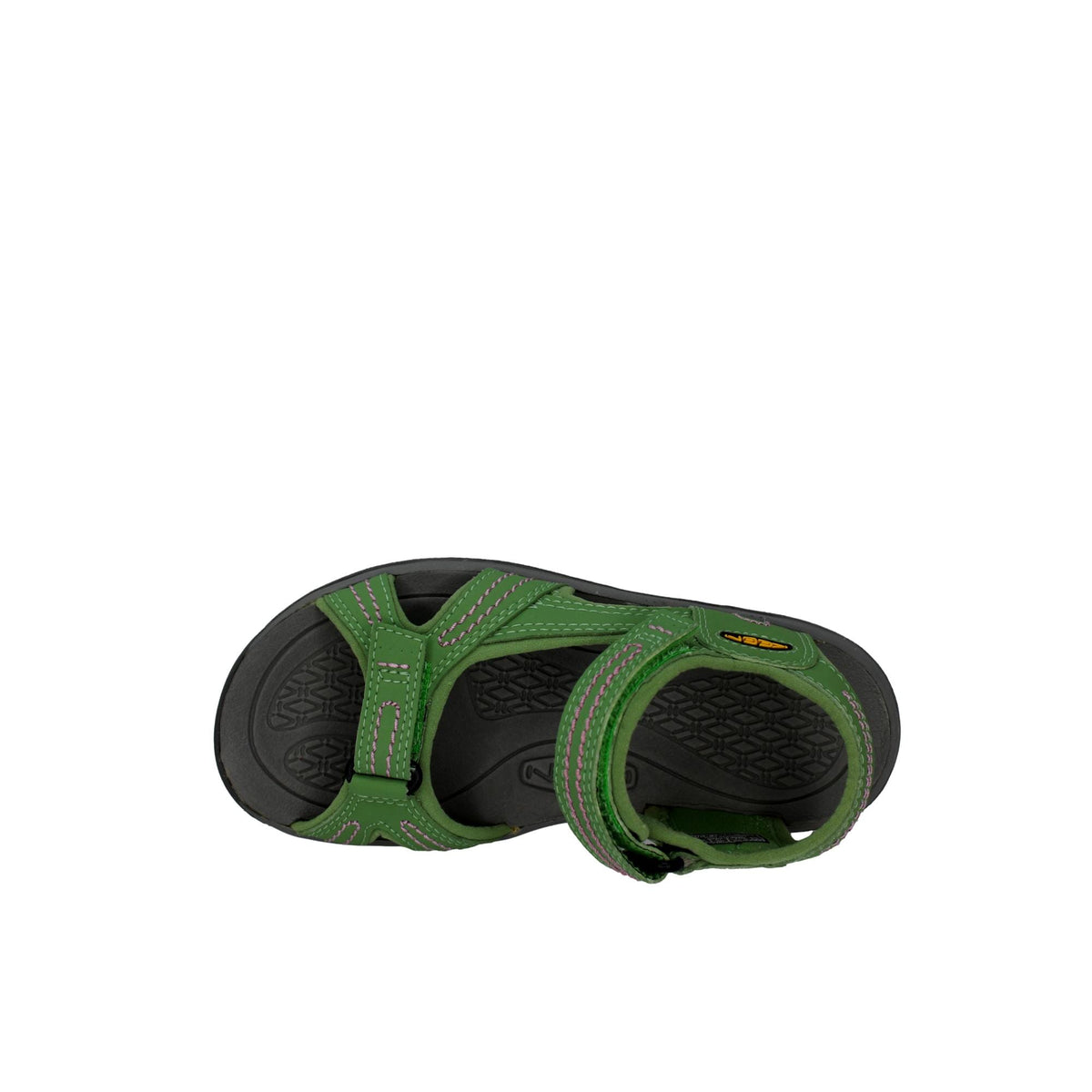 Calzado infantil de gasa color verde y lila