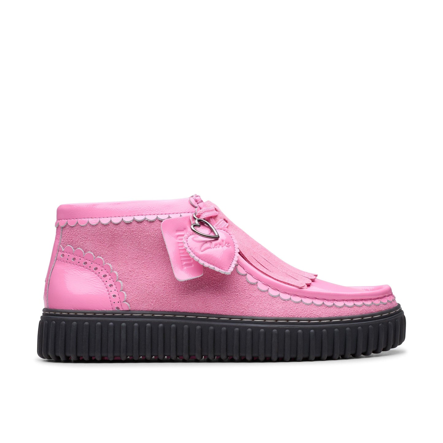 Calzado de cuero color rosado