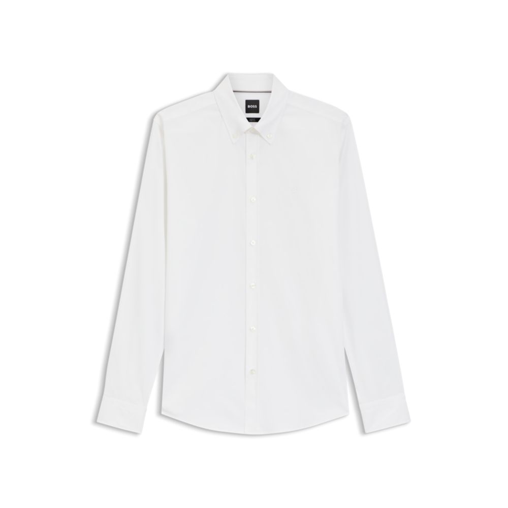 Camisa de mezcla de algodón de corte ajustado