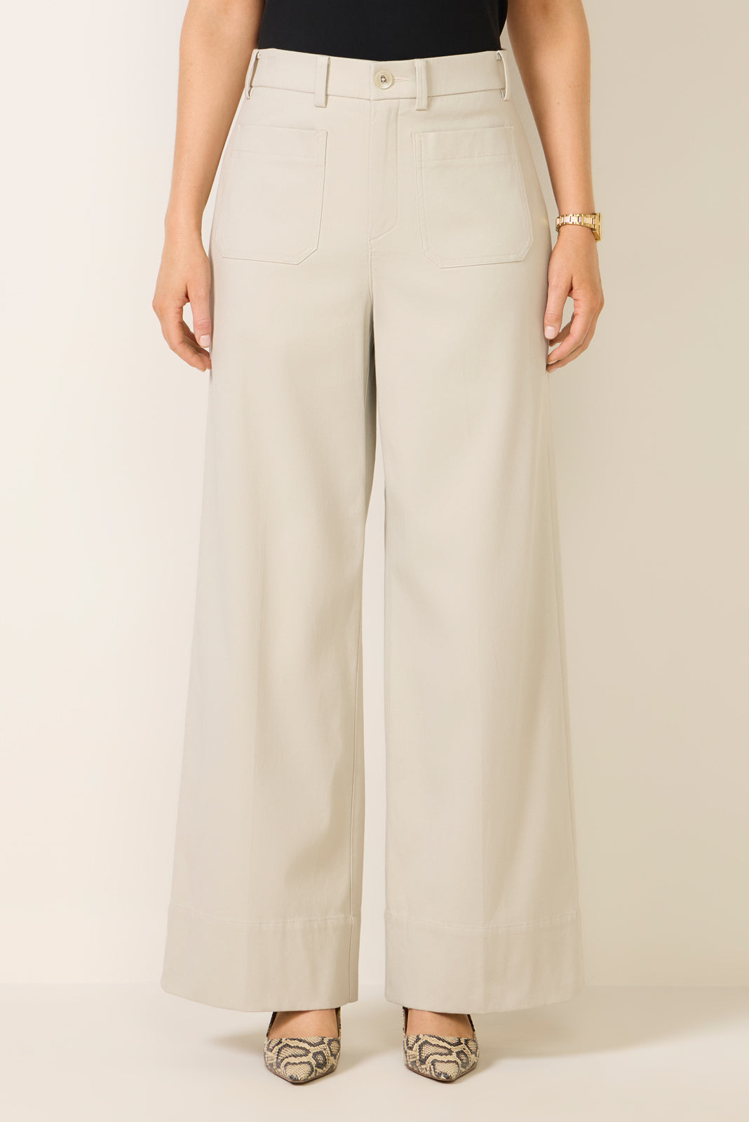 Pantalón de mujer de pierna ancha