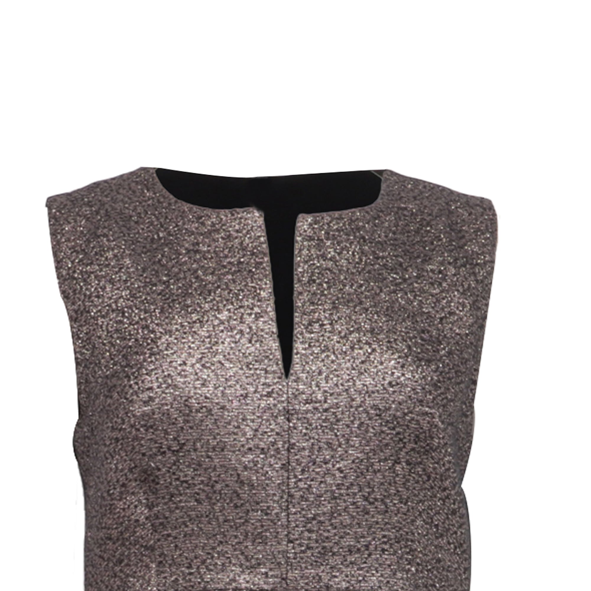 Vestido corto color plateado