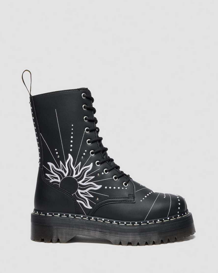 Botas de cuero con plataforma