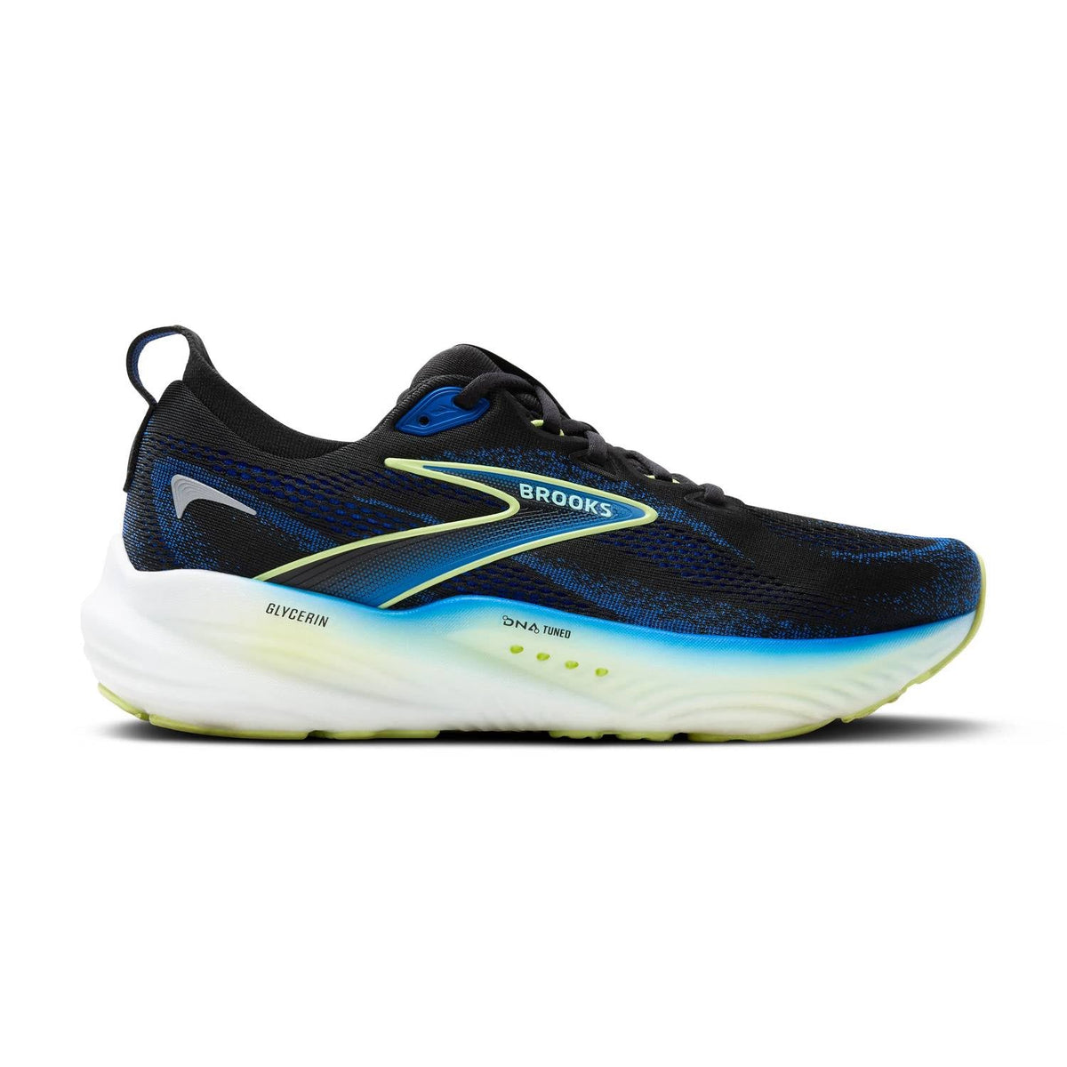 Tenis para correr de hombre color negro y amarillo