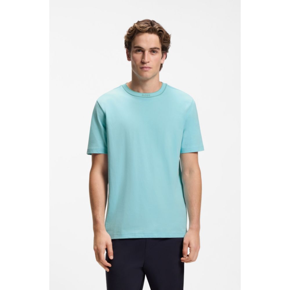 Camiseta de algodón con cuello redondo
