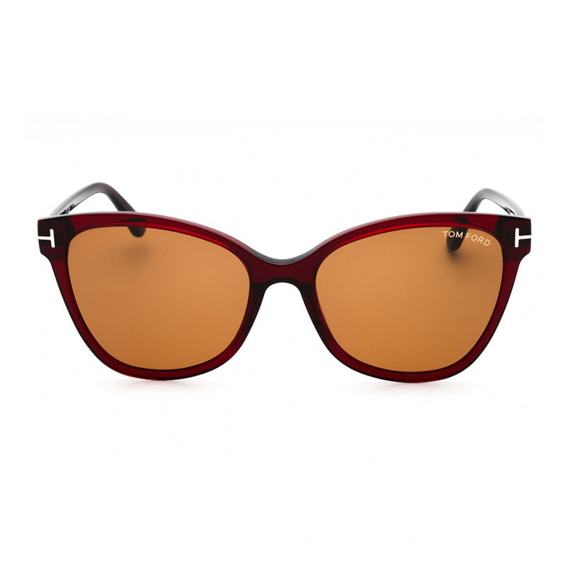 Gafas color café y rojo