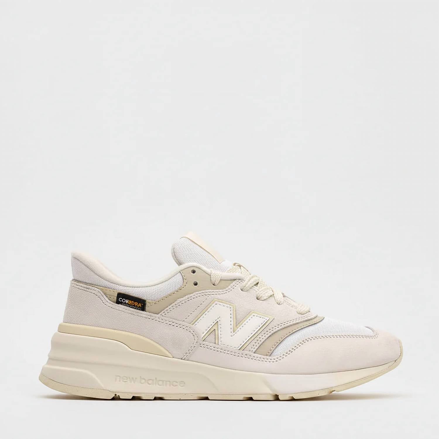 Tenis para correr unisex color blanco y beige