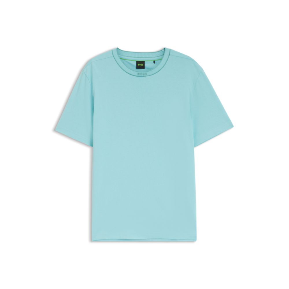 Camiseta de algodón con cuello redondo