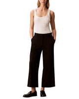 Calvin Klein Pantalón Corto Pierna Ancha de Crepé Elástico