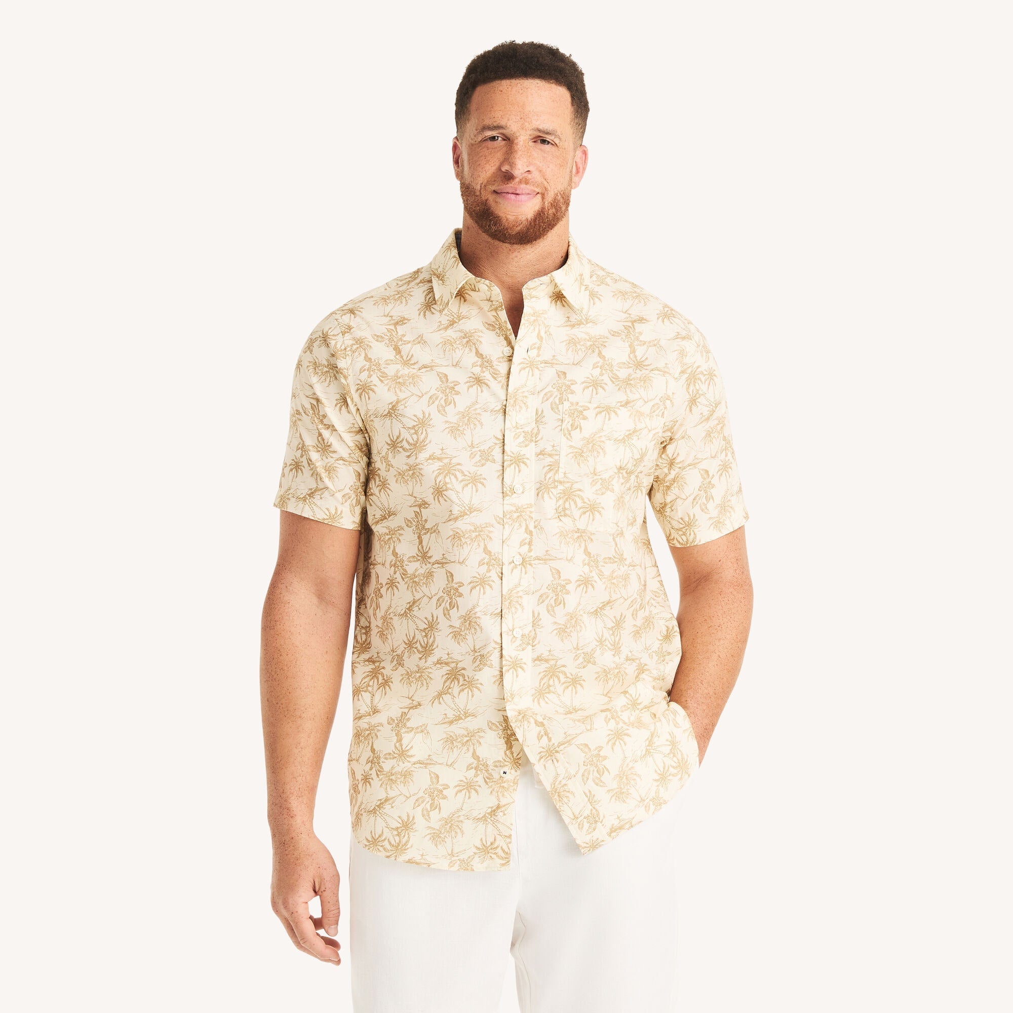 Camisa de hombre de manga corta con estampado