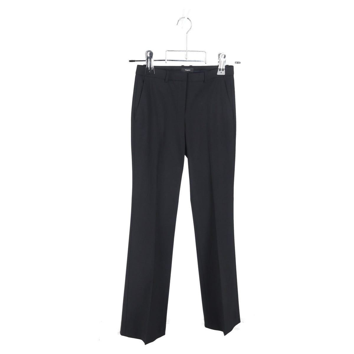 Pantalón de lana de pierna ancha color negro
