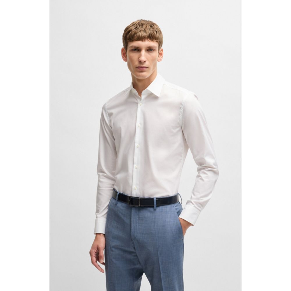 Camisa de algodón de corte ajustado