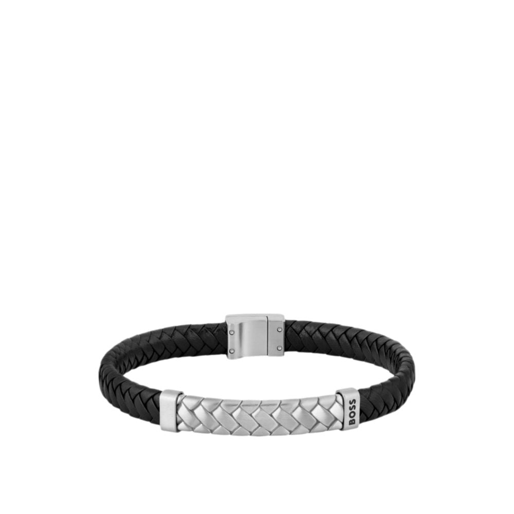 Pulsera de cuero color negro
