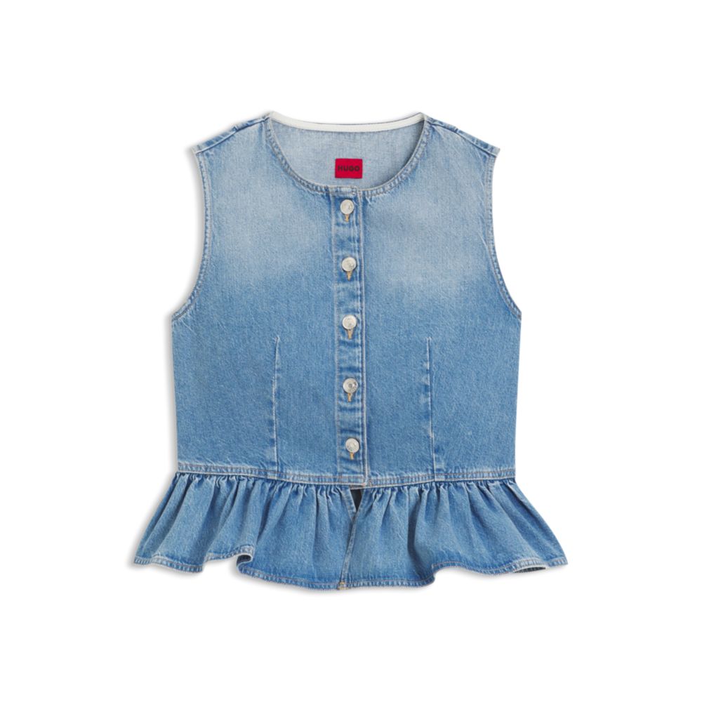 Blusa de mezclilla sin mangas