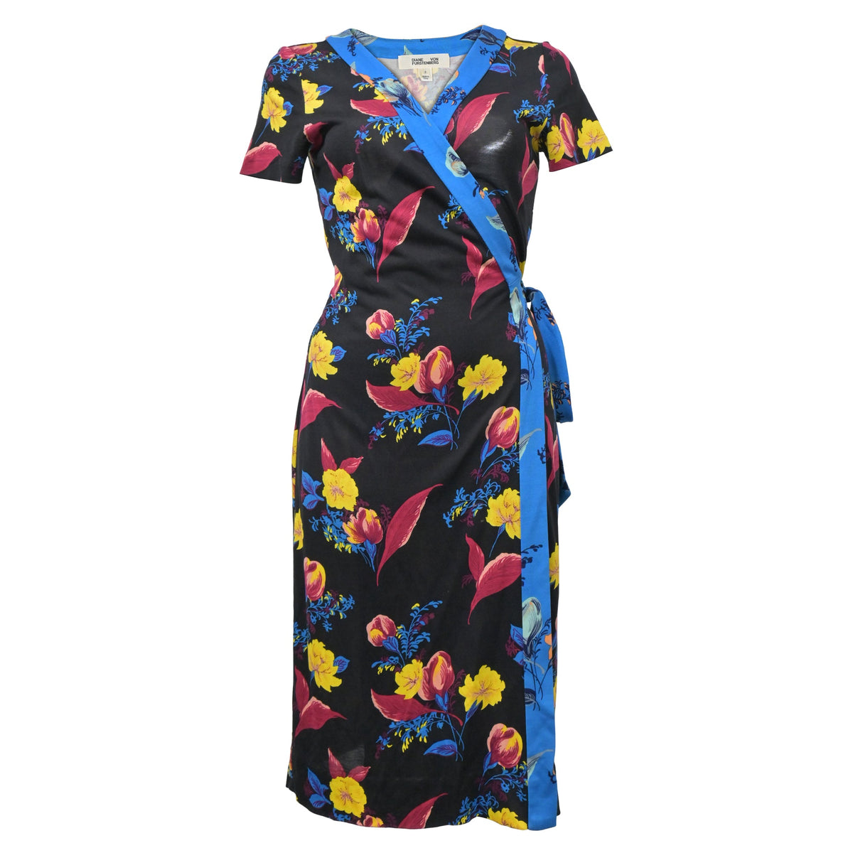 Vestido con estampado floral color negro