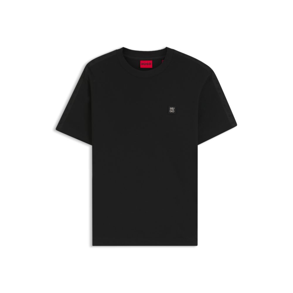 Camiseta de algodón de corte amplio con bordado
