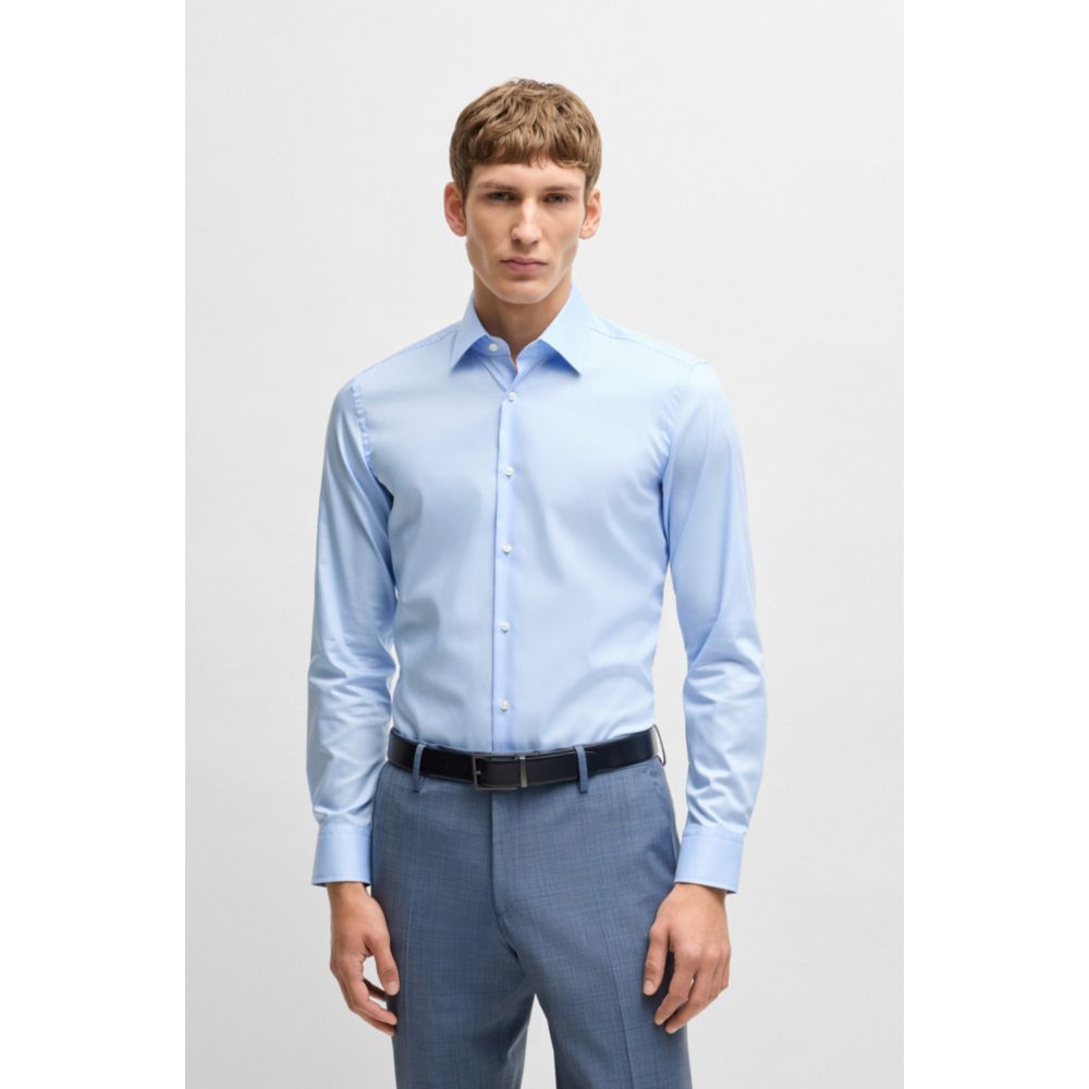 Camisa de algodón de corte ajustado