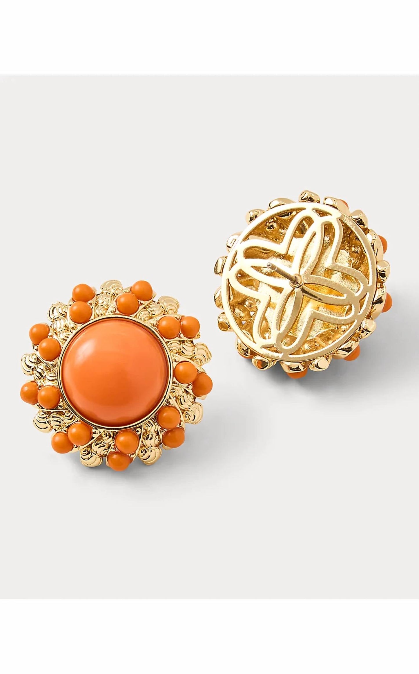 Aretes de mujer color naranja