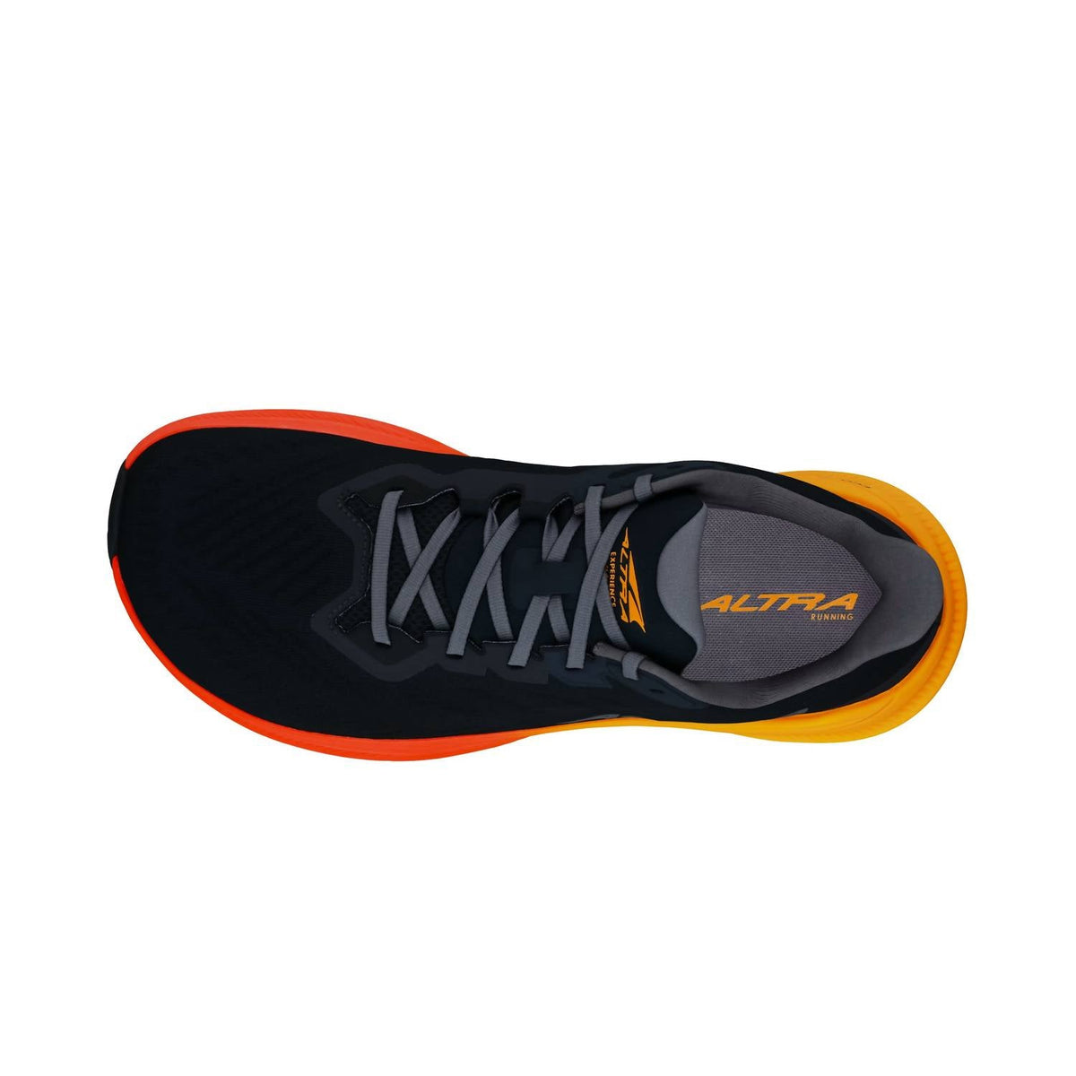 Tenis para correr de hombre color negro y naranja