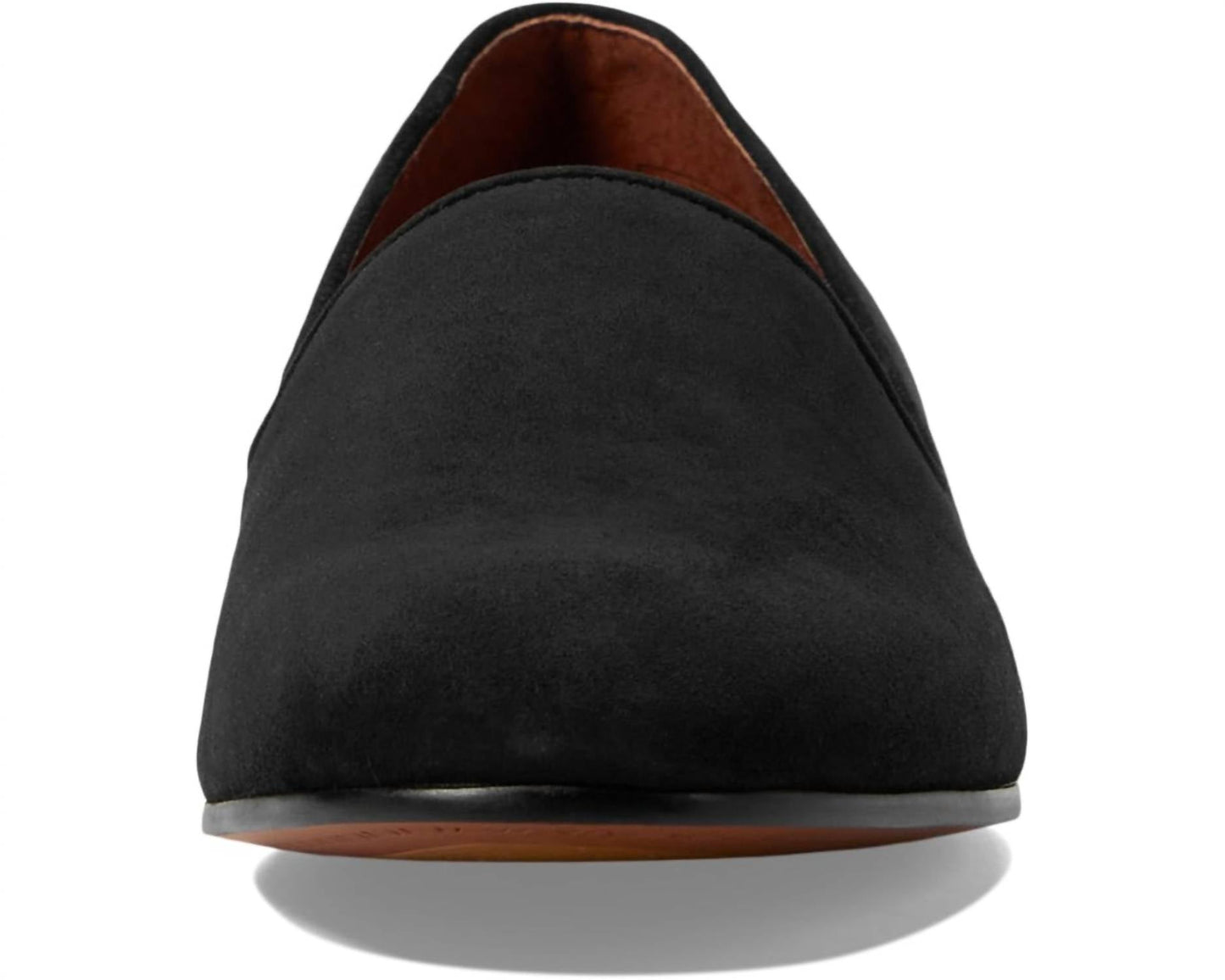 Zapatos planos de mujer de gamuza sin cordones color negro