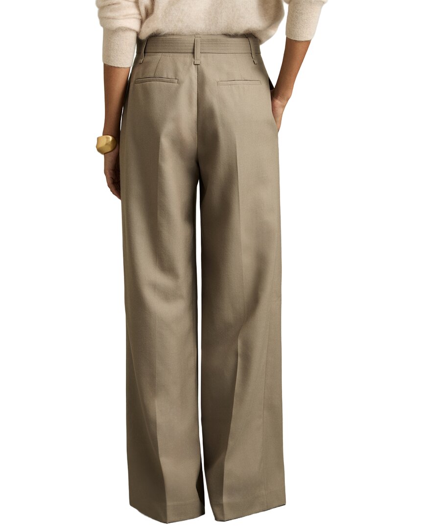 Pantalón de lana de pierna ancha