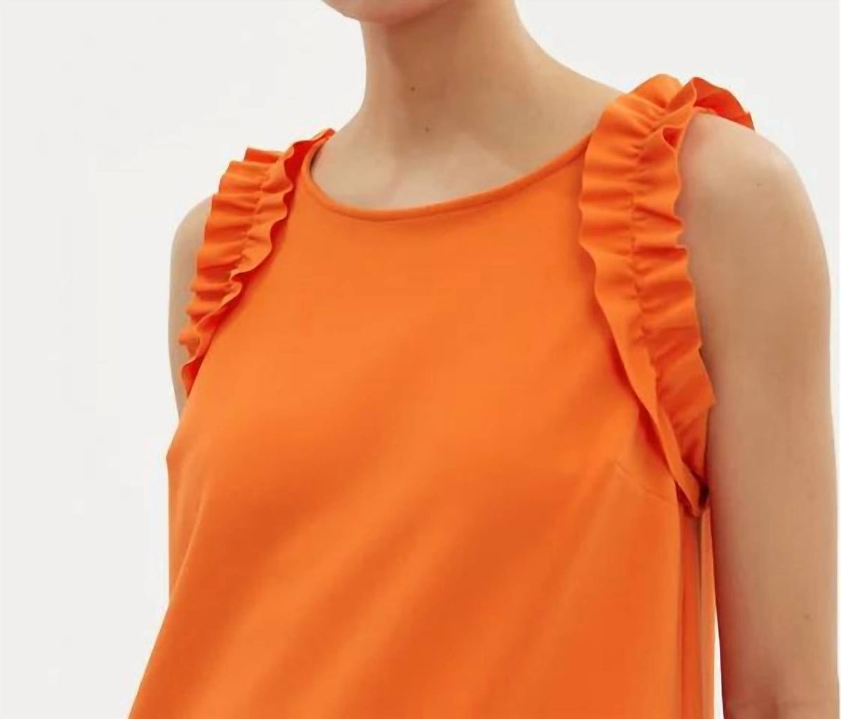 Vestido sin mangas color naranja