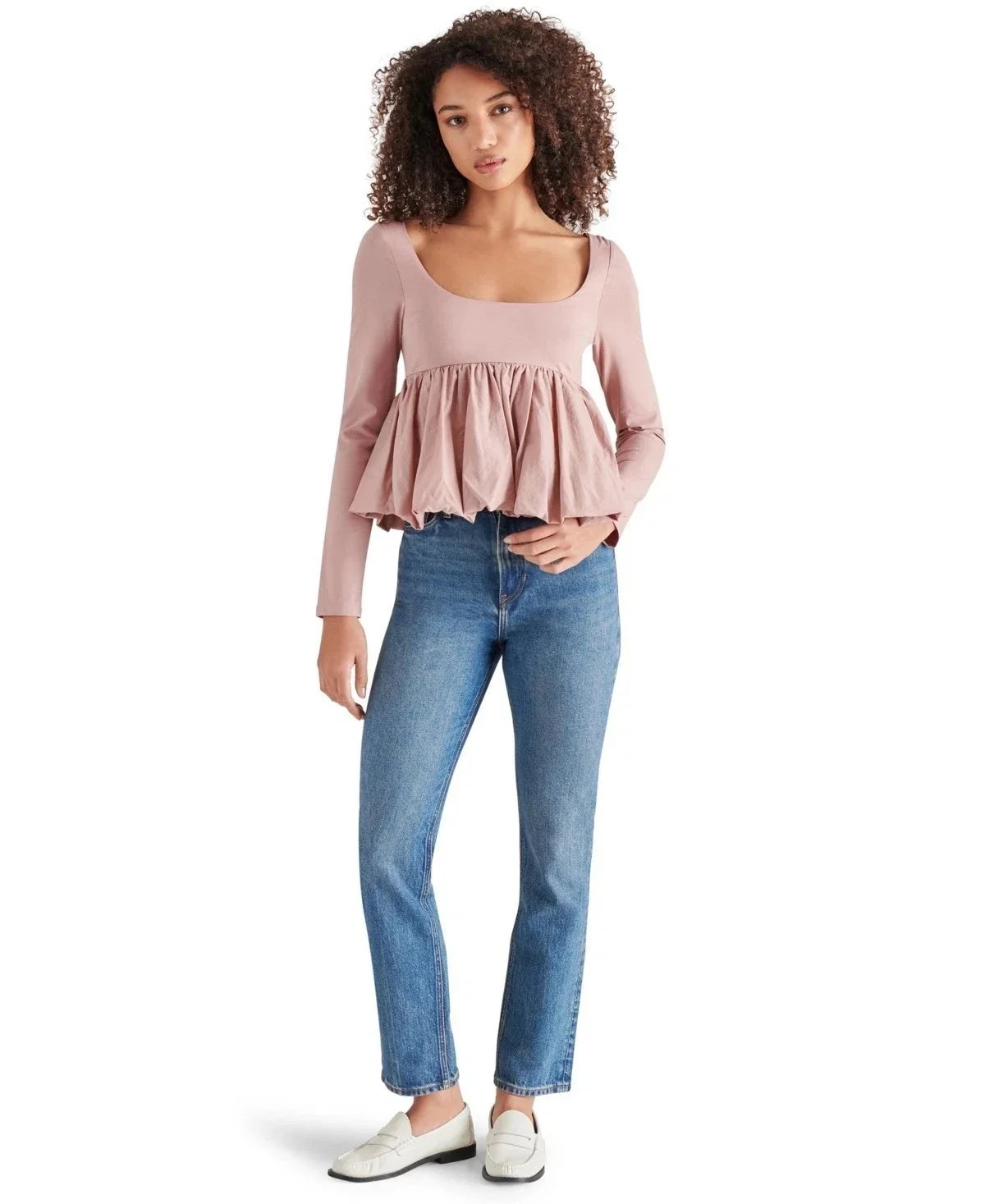 Top de mujer con escote cuadrado con boleros