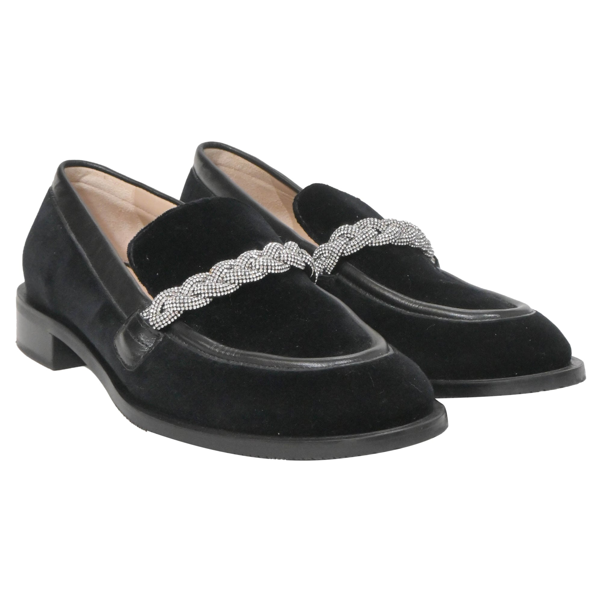 Mocasines de gamuza color negro