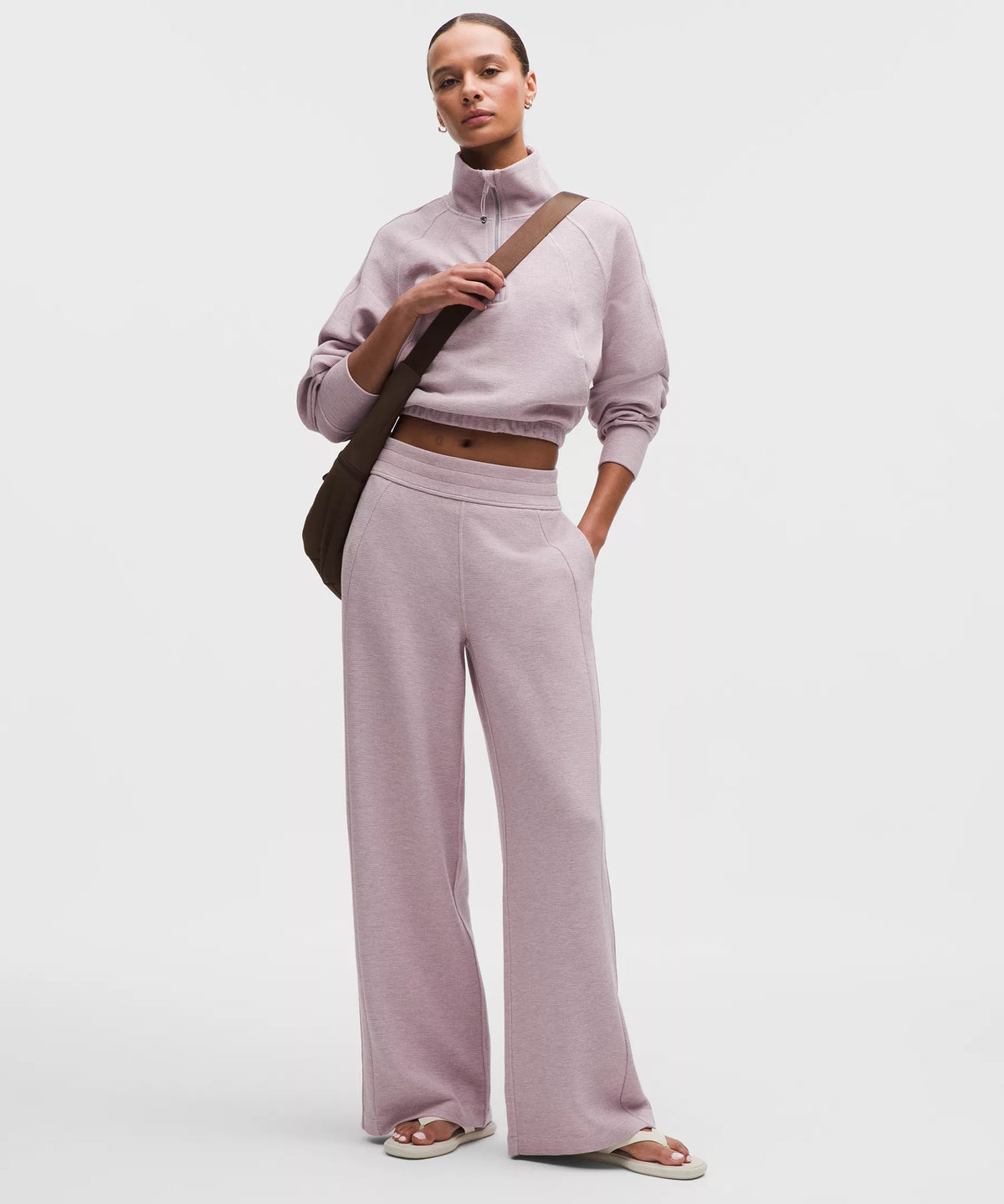 Pantalón de pierna ancha de tiro medio