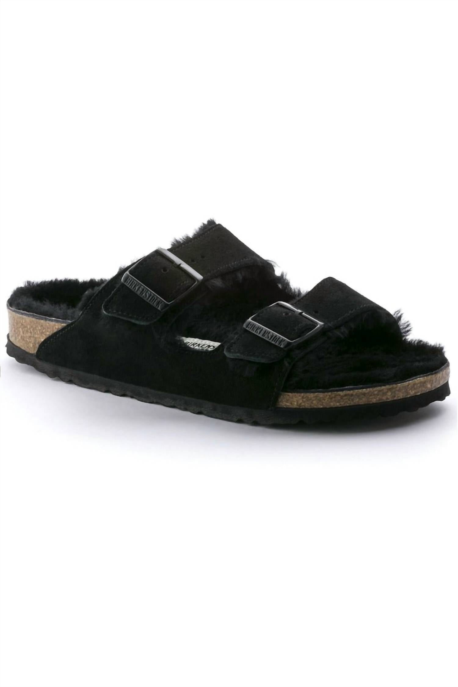 Sandalias unisex de gamuza color negro