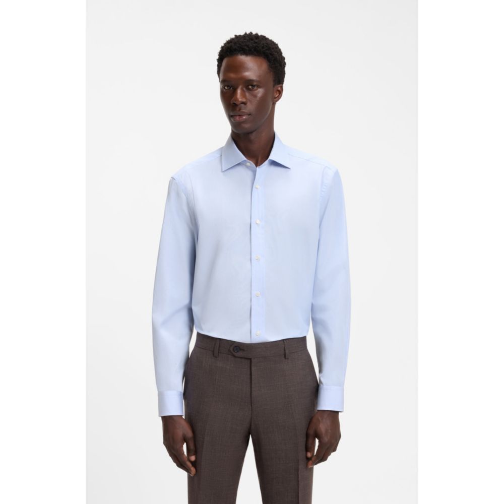 Camisa de algodón de corte ajustado