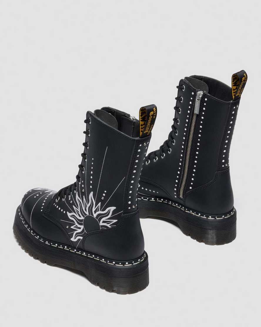 Botas de cuero con plataforma