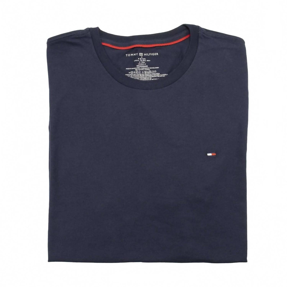 Camiseta de hombre con cuello redondo color azul marino